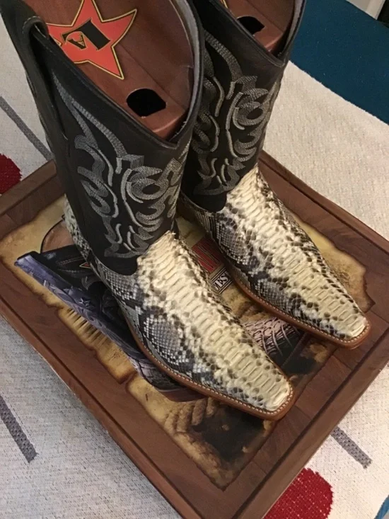 Los Altos Boots 9 1/2 EE PYTHON- Natural - Picture 4 of 15